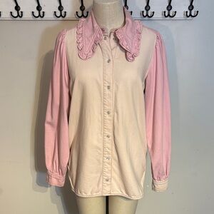 Ganni Pink and light pink Button Down Shirt